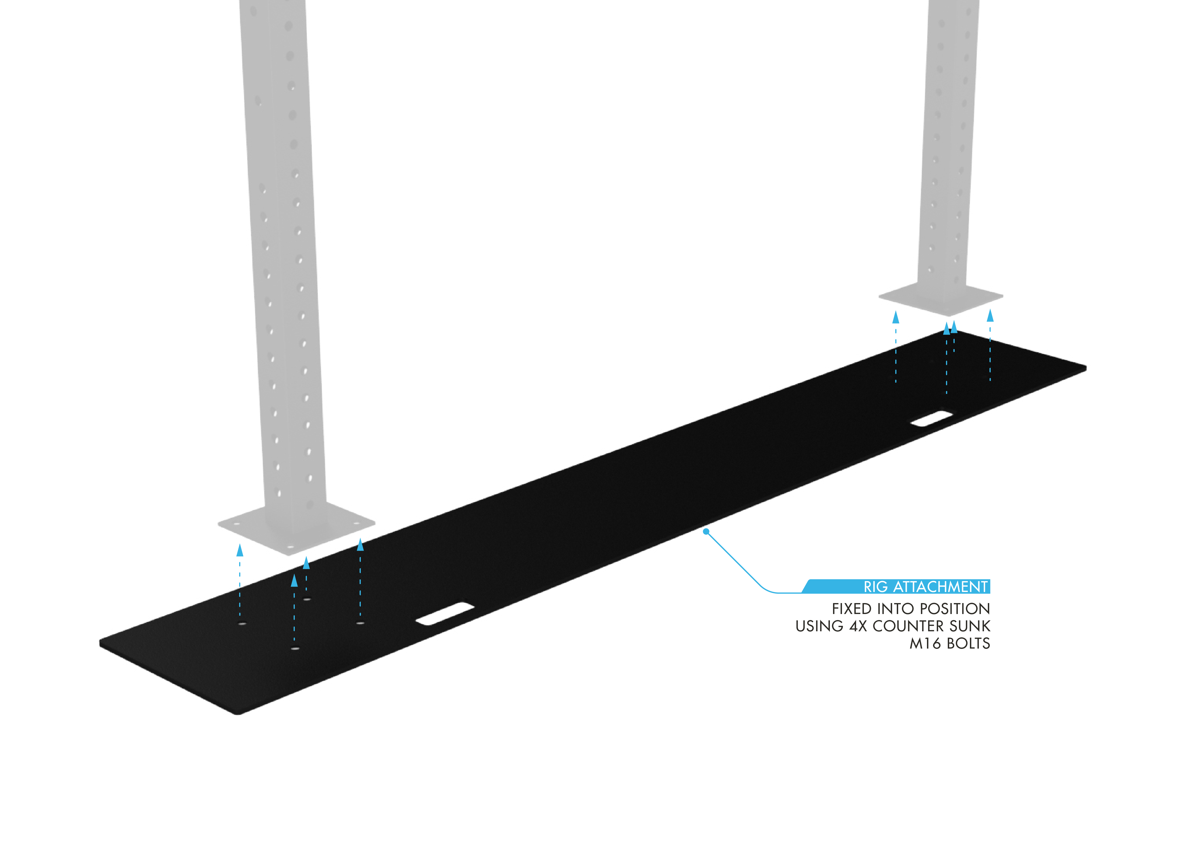Bulldog Gear - Heavy Duty Temporary Fixing Rig/Rack Rack Base Plate
