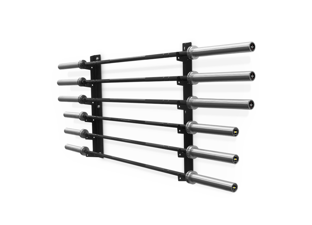 Bulldog Gear - Horizontal Gun Rack Wall Mounted Barbell Storage (6 Bars)