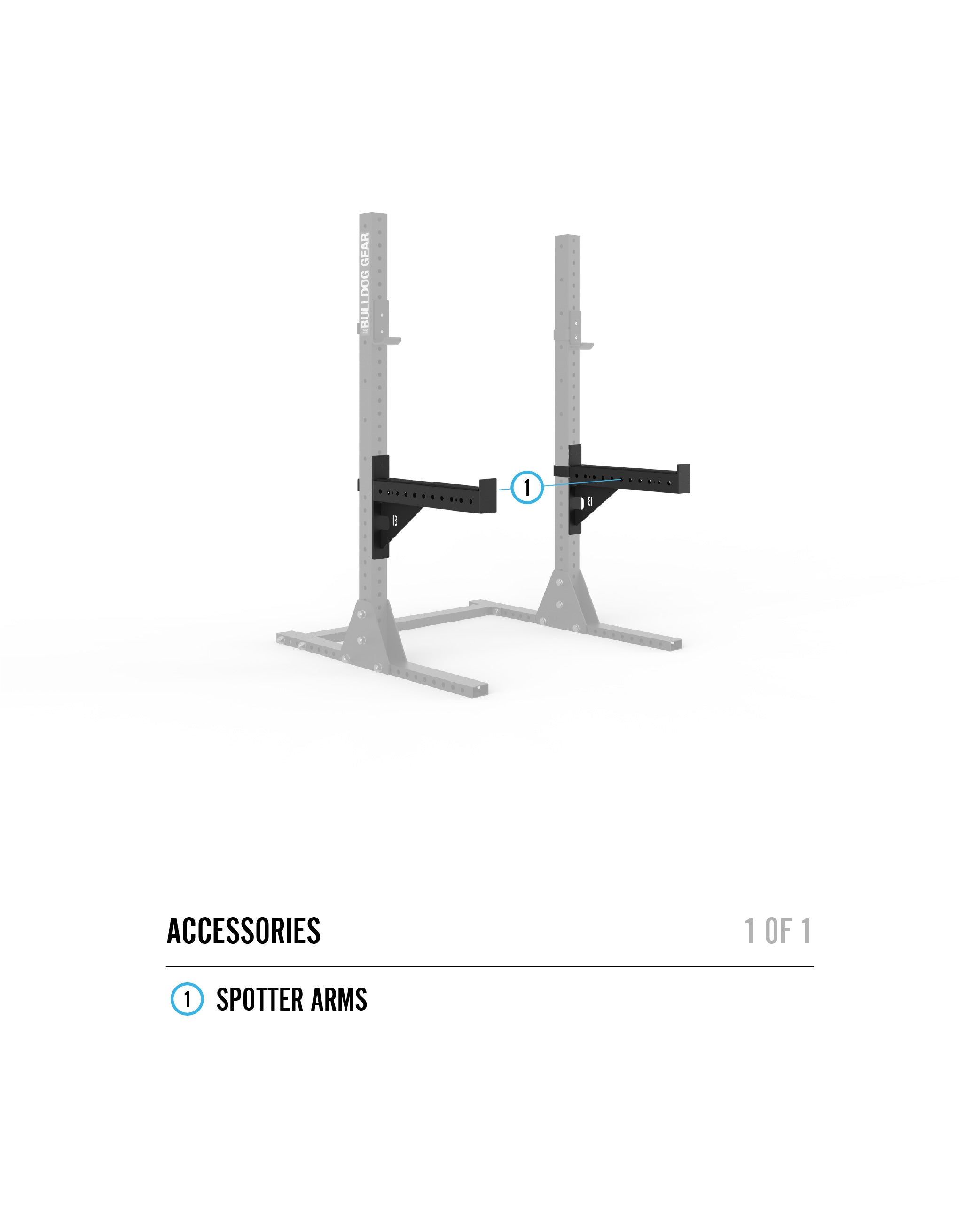 Bulldog Gear - MLSR1 1.76m Squat Rack