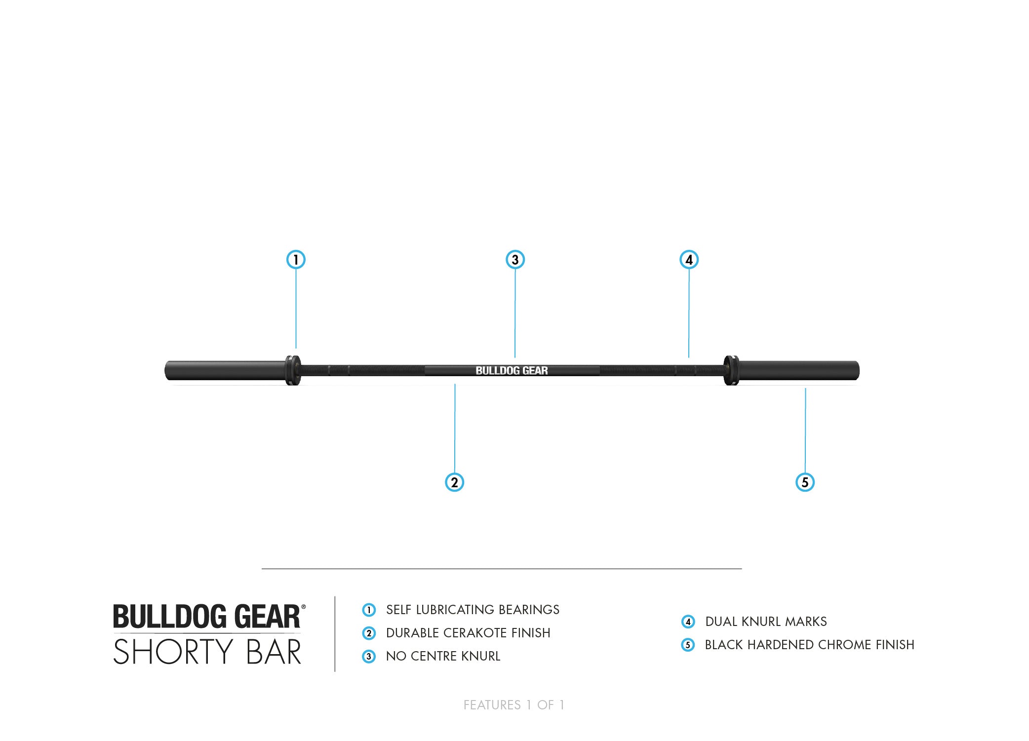 Bulldog Gear - Shorty Barbell