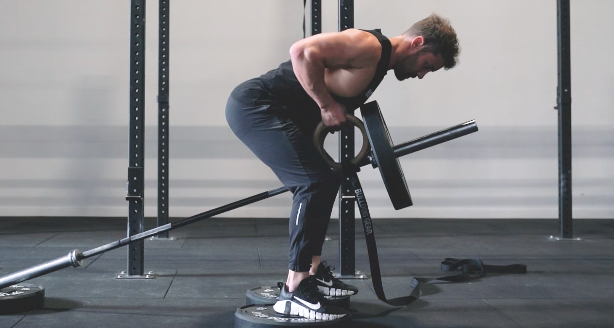 Gymnastic Ring T-Bar Row Hack