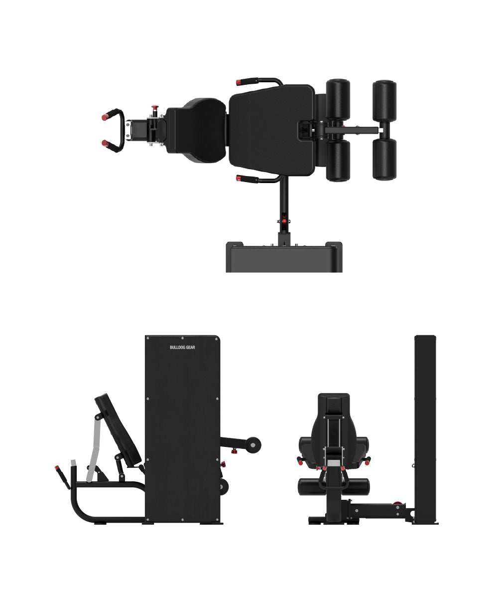 Bulldog Gear - Dual Function Seated Leg Extension/Prone Leg Curl Machine diagrams
