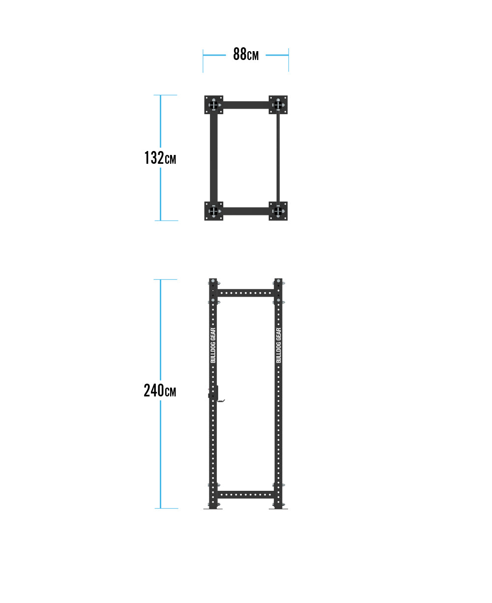 Bulldog Gear MLPR1 Static Power Rack With Pull Up Bar Power Racks