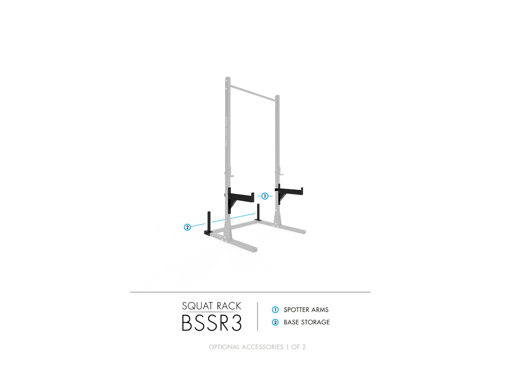 Bulldog Gear - BSSR3 2.5m Squat Rack With pull Up Bar