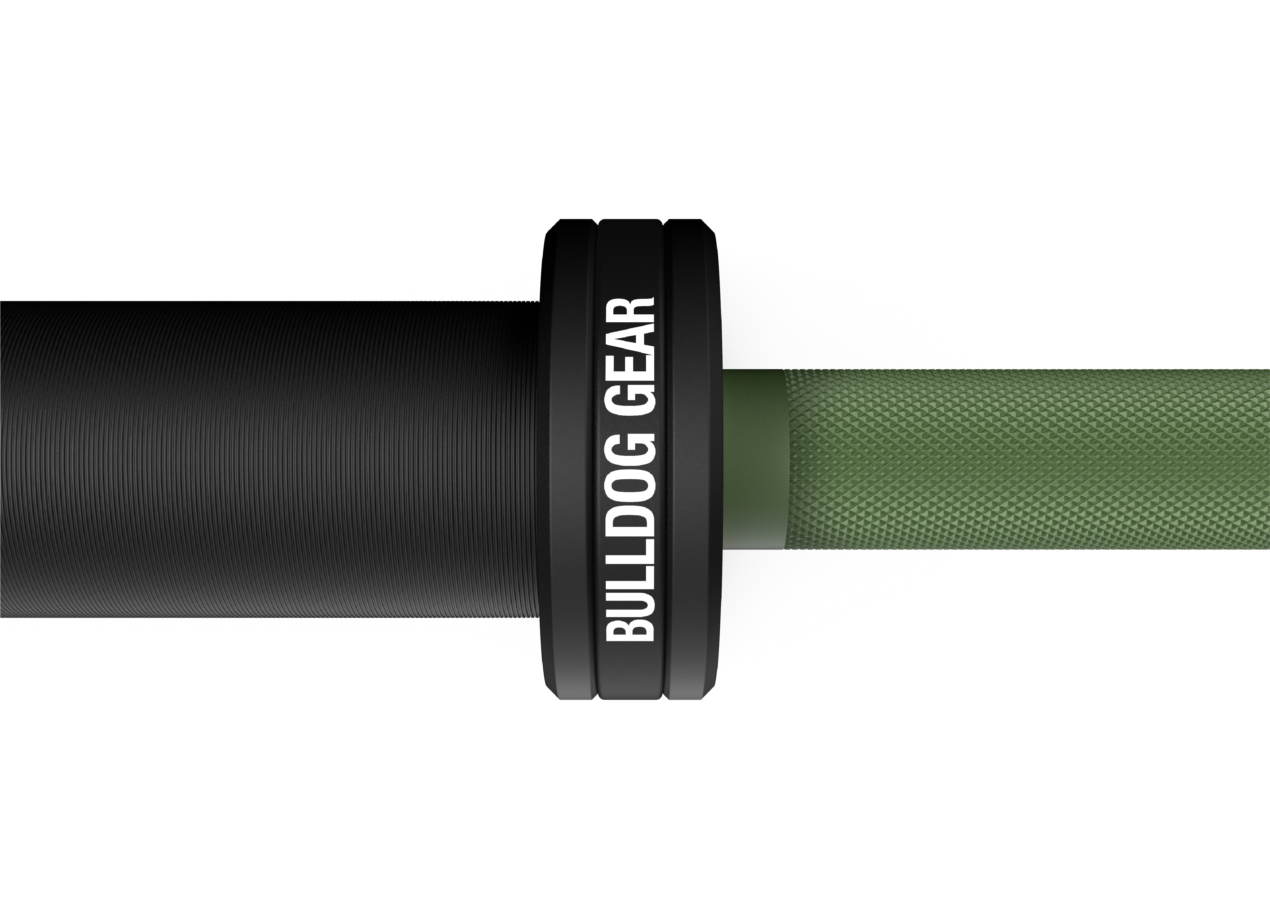 Bulldog Gear Cerakote barbell mens 20kg sleeve brand detailgreen