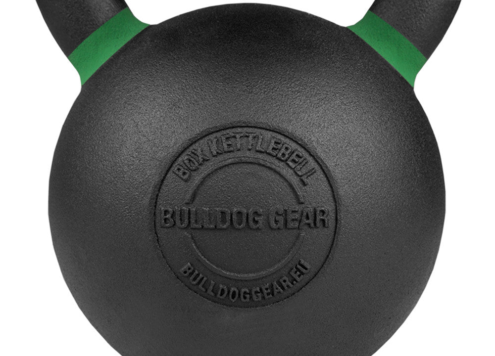 Bulldog Gear box kettlebell brand detailing
