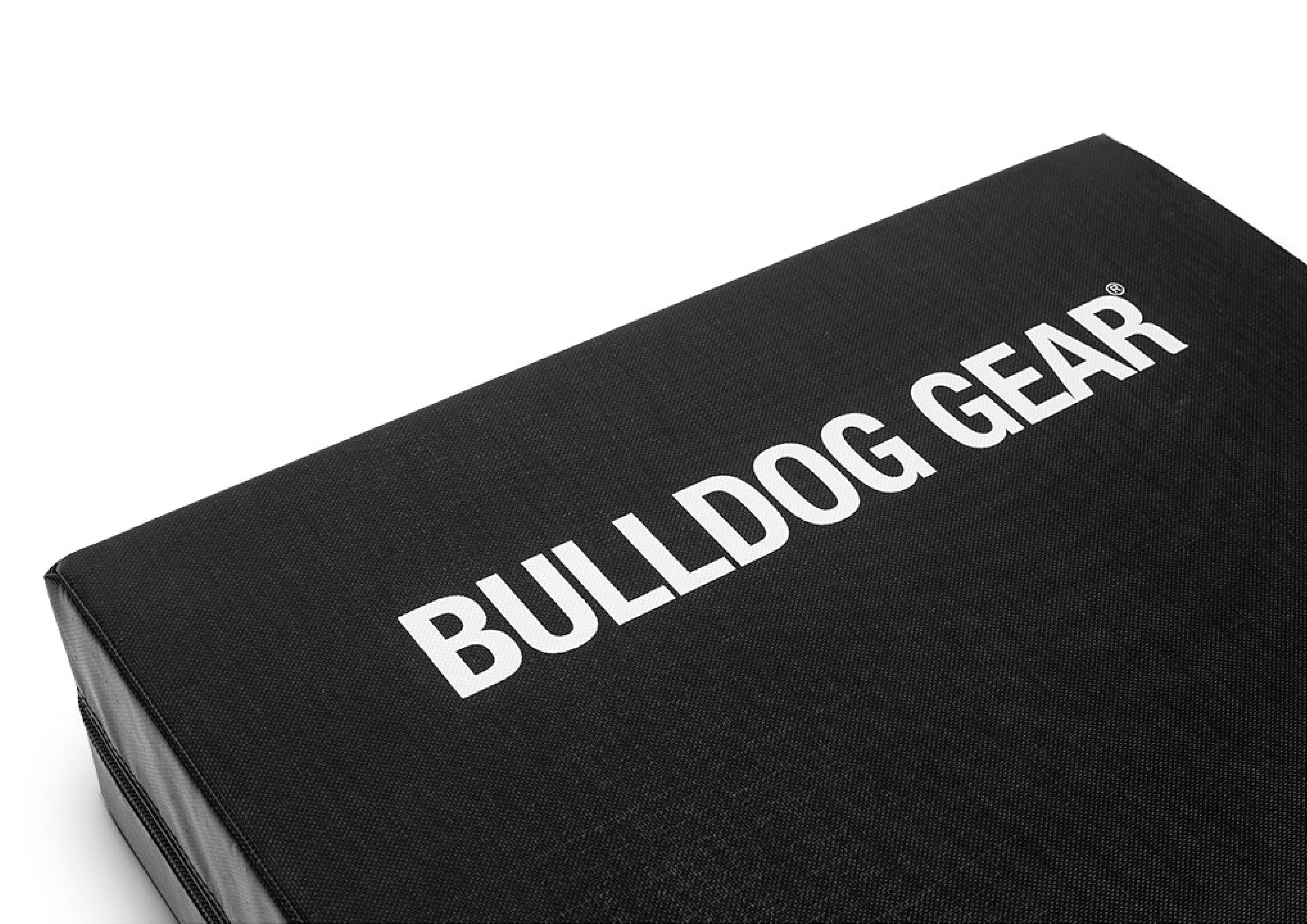 Bulldog Gear weight lifting drop pad branding