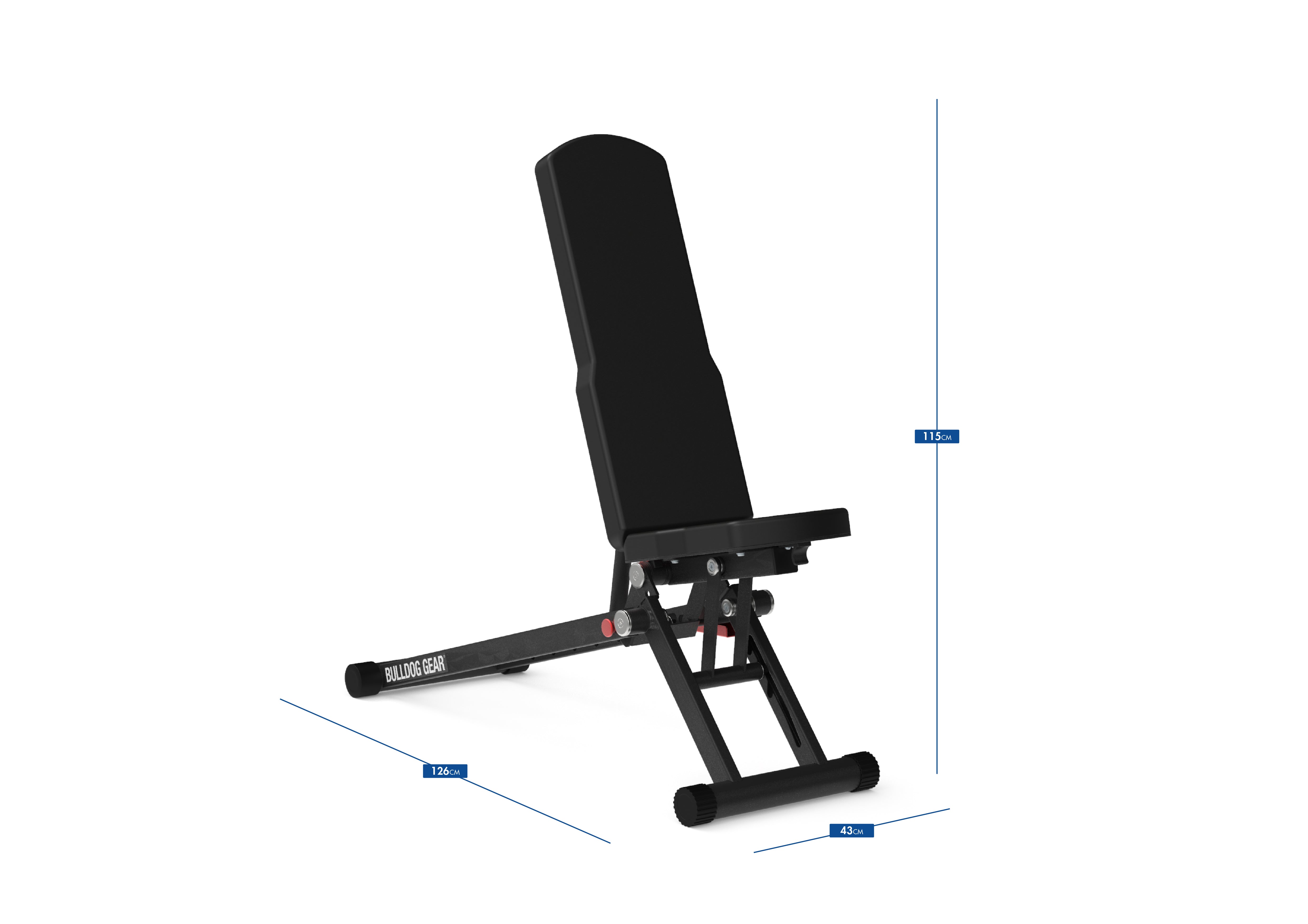 Bulldog Gear Zero Fold Flat Adjustable Weight Bench