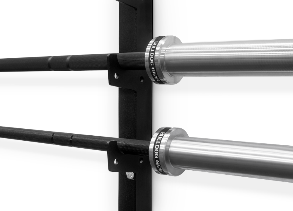 Bulldog Gear - Horizontal Gun Rack Wall Mounted Barbell Storage (6 Bars)