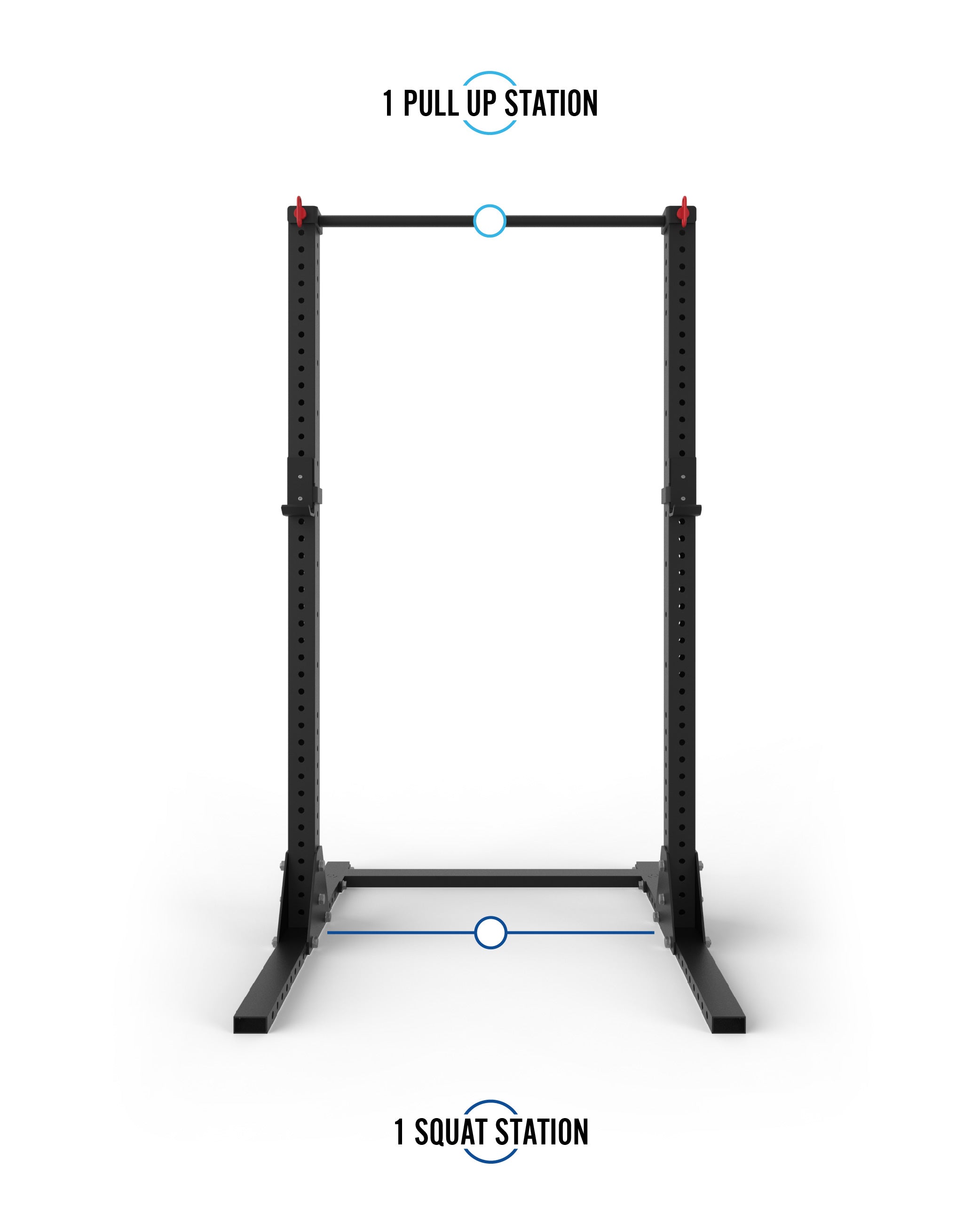 Bulldog Gear MLSR2 Adjustable Squat Rack Pull Up Bar Squat Racks