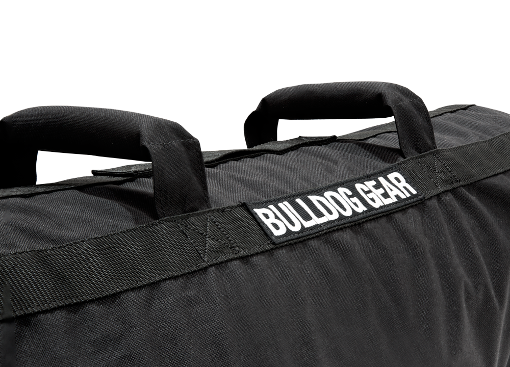 Bulldog Gear sandbag fabric and handle closeup