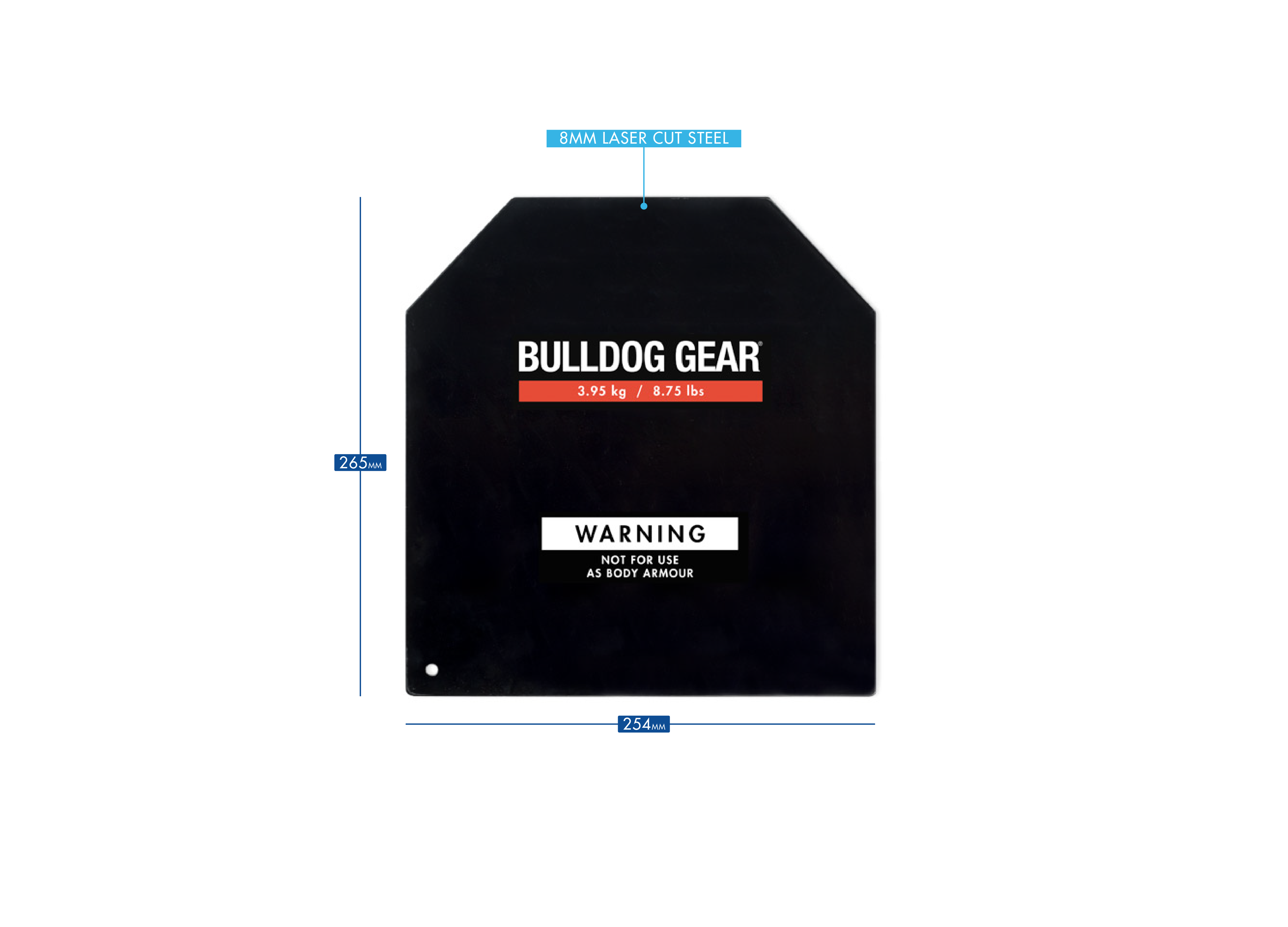 Bulldog Gear tactical weight vest 3.95kg weight plate
